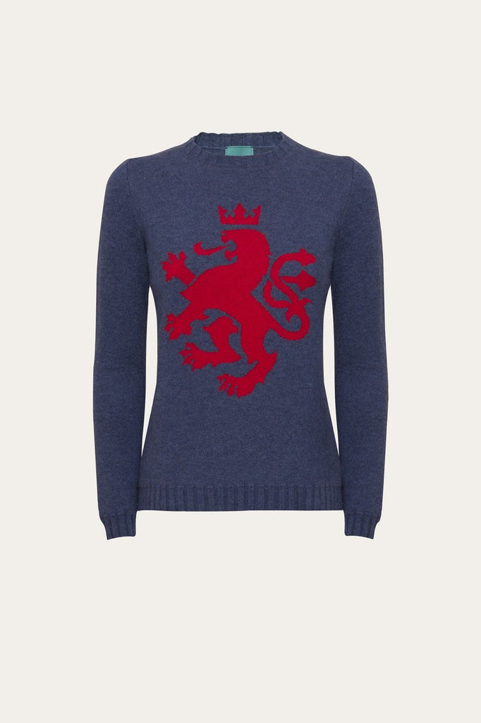 Heraldic Lion Pull - Blue and Red