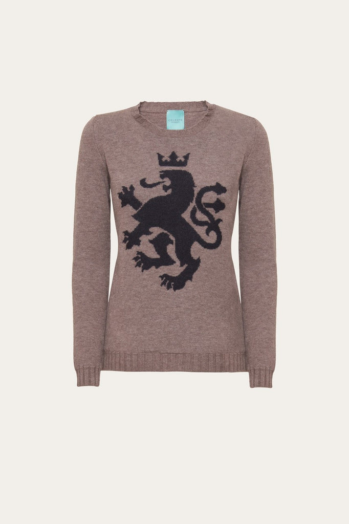Heraldic Lion Pull - Tobacco Brown and Black