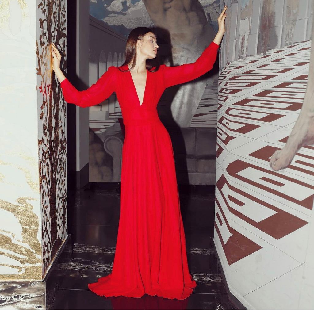 Flora Gala Dress – Red