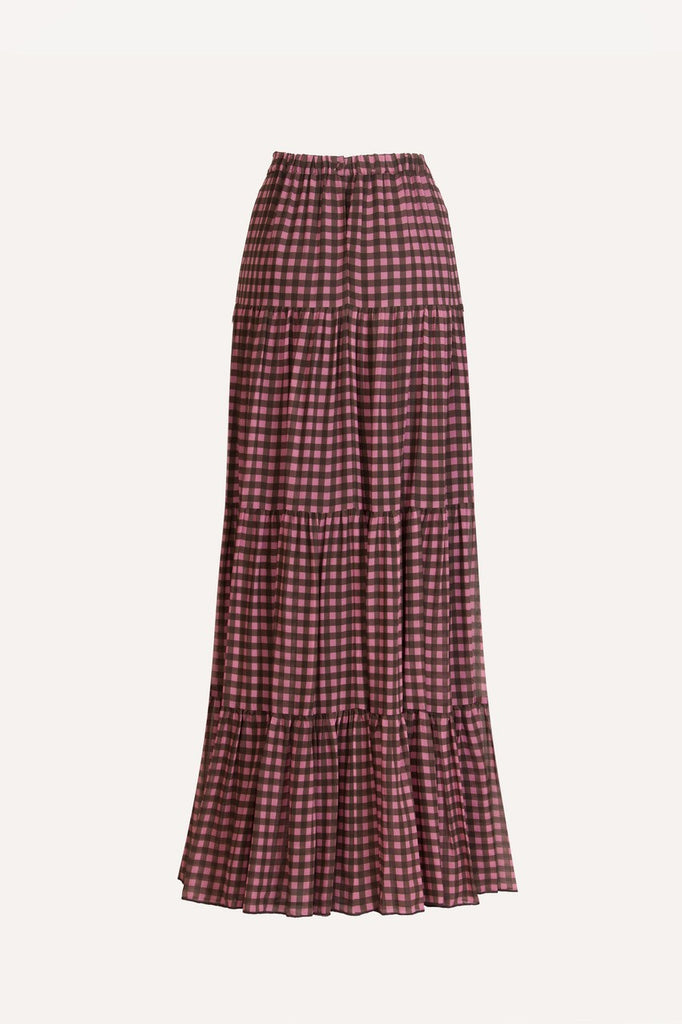 Cortina Skirt - Check Brown and Pink