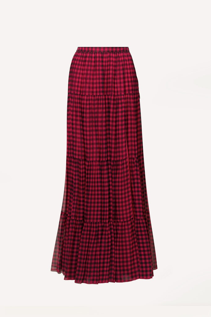 Cortina Skirt - Check Black and Red