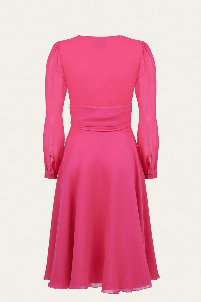 Flora Dress Shock Pink - 107 cm
