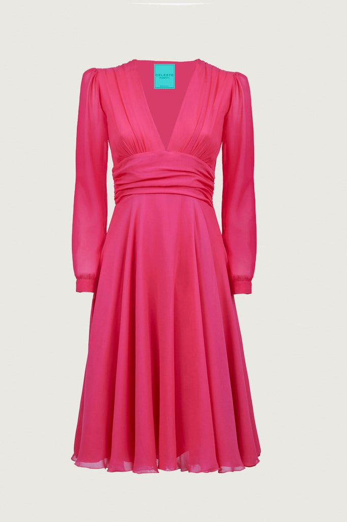 Flora Dress Shock Pink - 107 cm