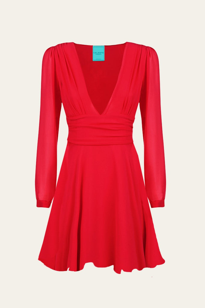 Flora Dress Red - 82 cm