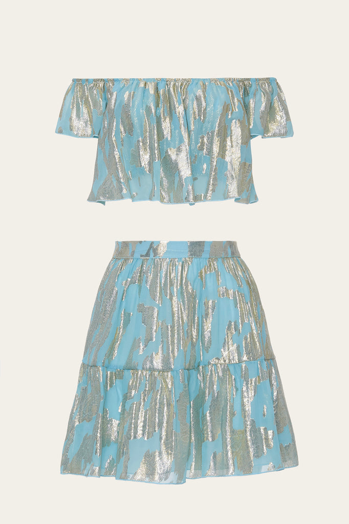 Co-ord set St. Tropez Aqua Gold F