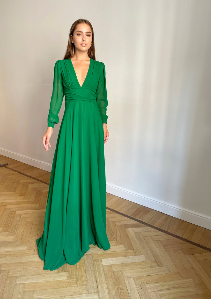 Flora Gala Dress - Green
